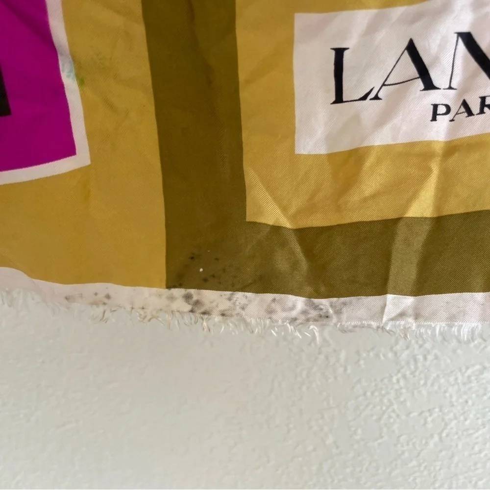 Lanvin long silk printed scarf